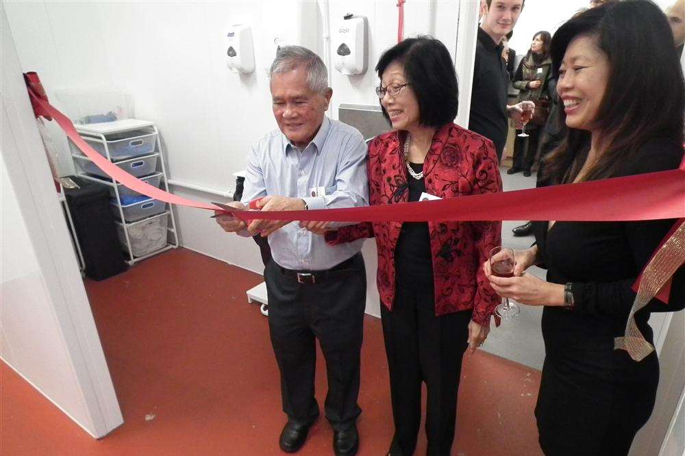 Monica Chia with father Siew and mother Fifi at the opening of the new Karimix premises at Selling, near Faversham