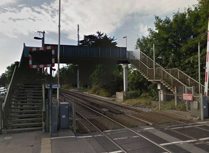 Bridge over the level crossing at Rainham train station. Google images