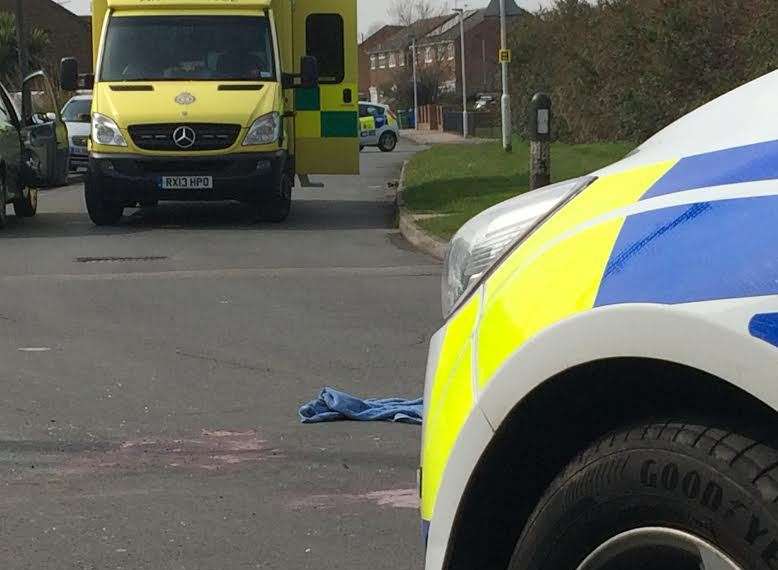 Where the horse was hit in Scrapsgate Road, Minster