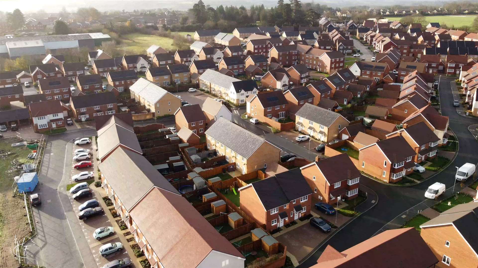 New housing built in Barming near Maidstone. Picture: HawkEye Aerial Media