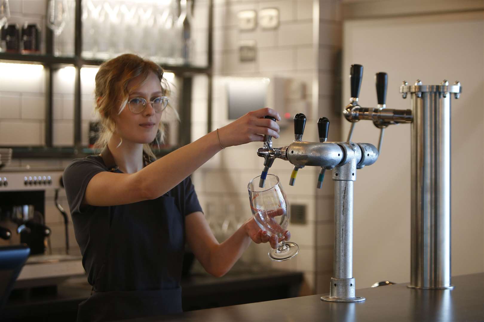 Each employee is being trained to an industry qualification level on the drinks and brewing process. Picture: Andy Jones