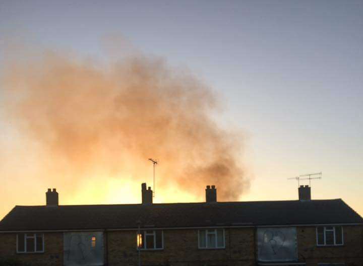 The blaze could be seen across Canterbury. Picture: Ahmad Qaderi