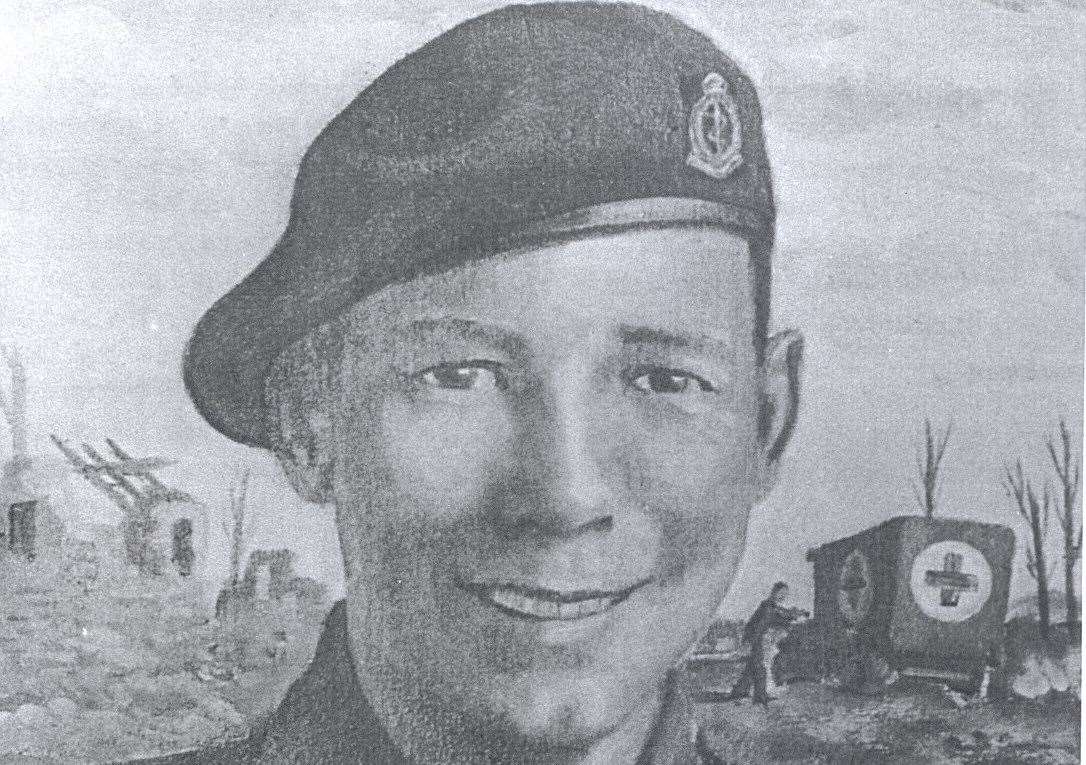 A portrait of Lane Cpl Henry 'Eric' Harden who was posthumously awarded the Victoria Cross