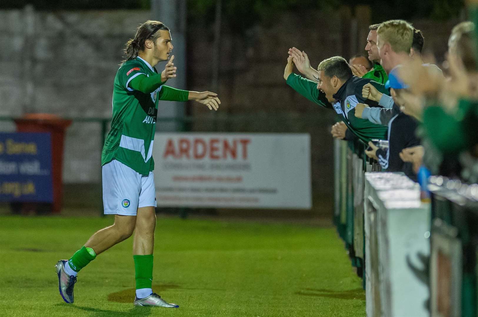 Young Dover striker George Nikaj has shone while on loan at Ashford. Picture: Ian Scammell