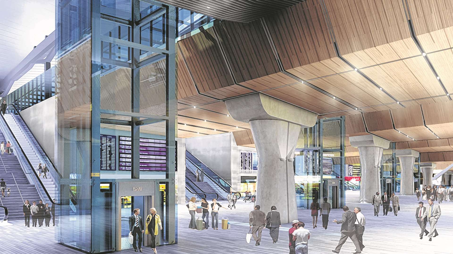 An artist's impression of the new-look London Bridge Station