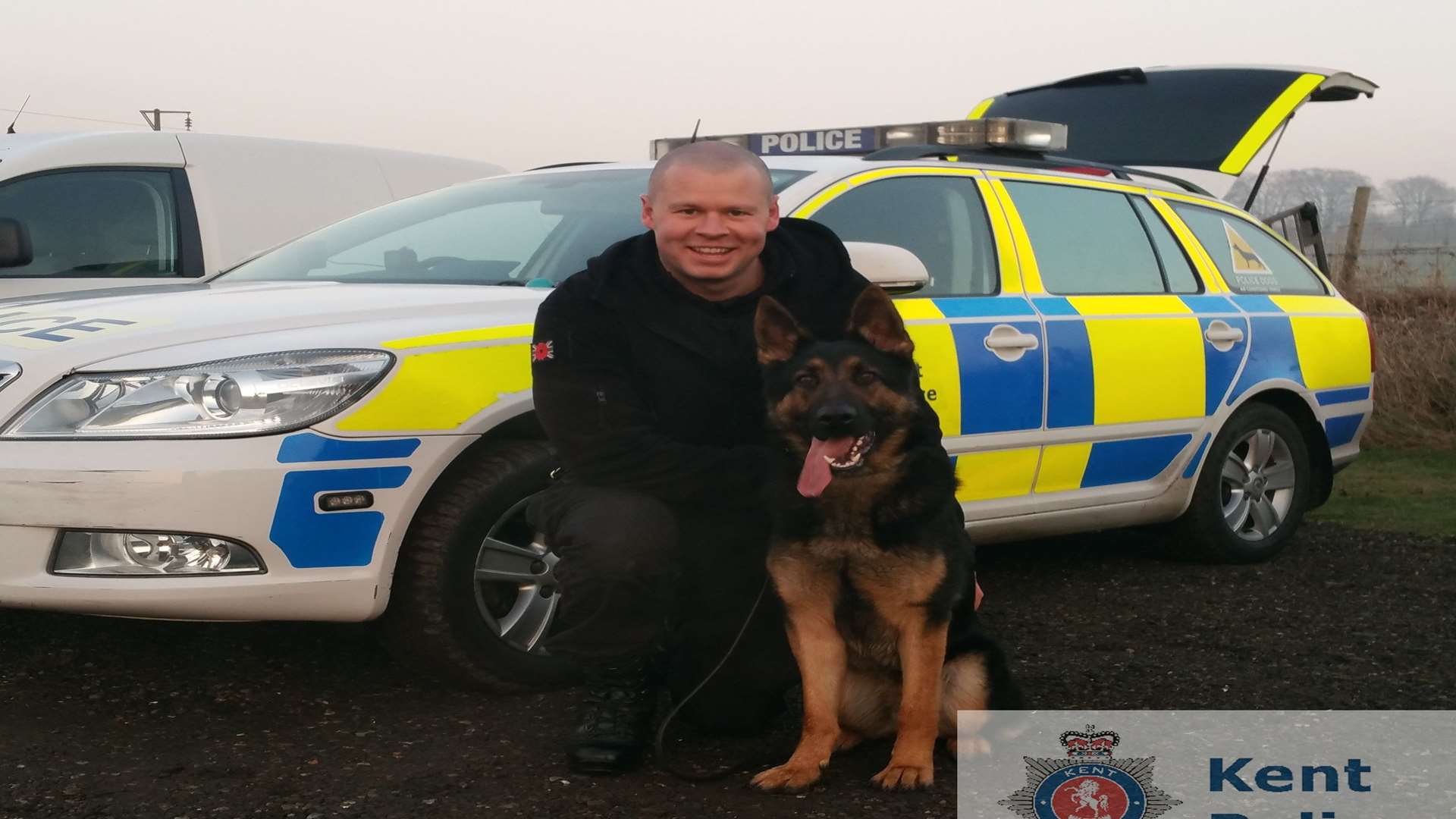 Eli and his handler PC Ed Goldswain