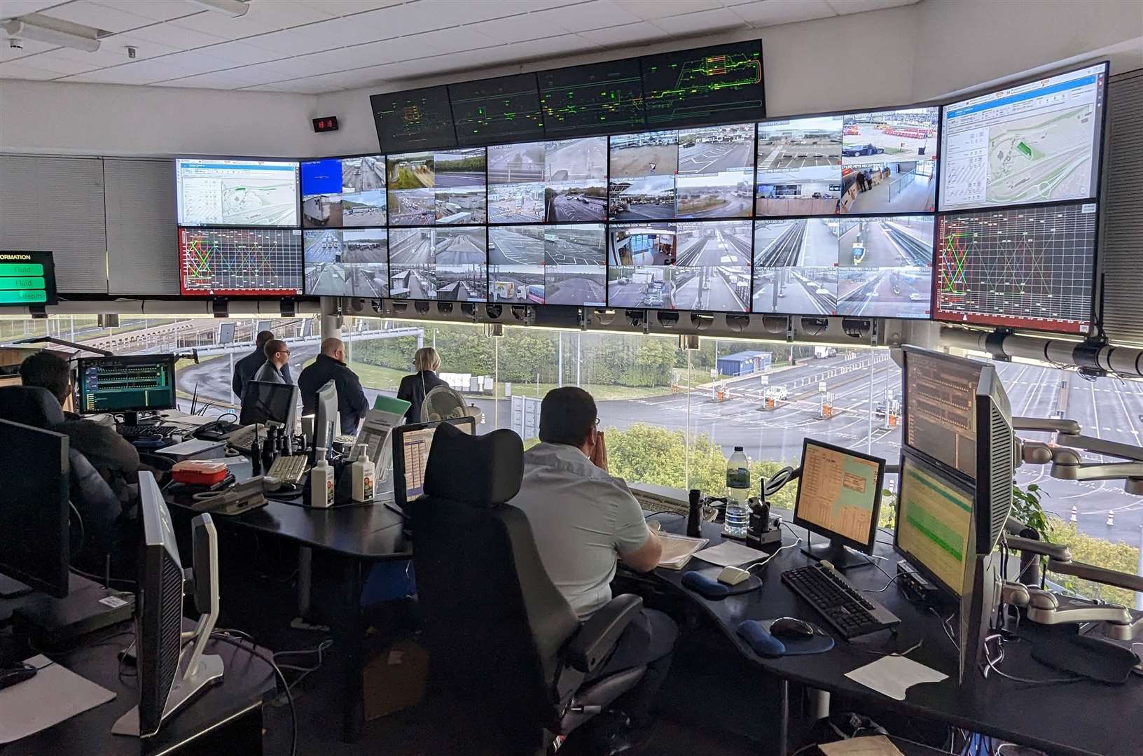 The Eurotunnel Folkestone terminal Traffic Control Centre today