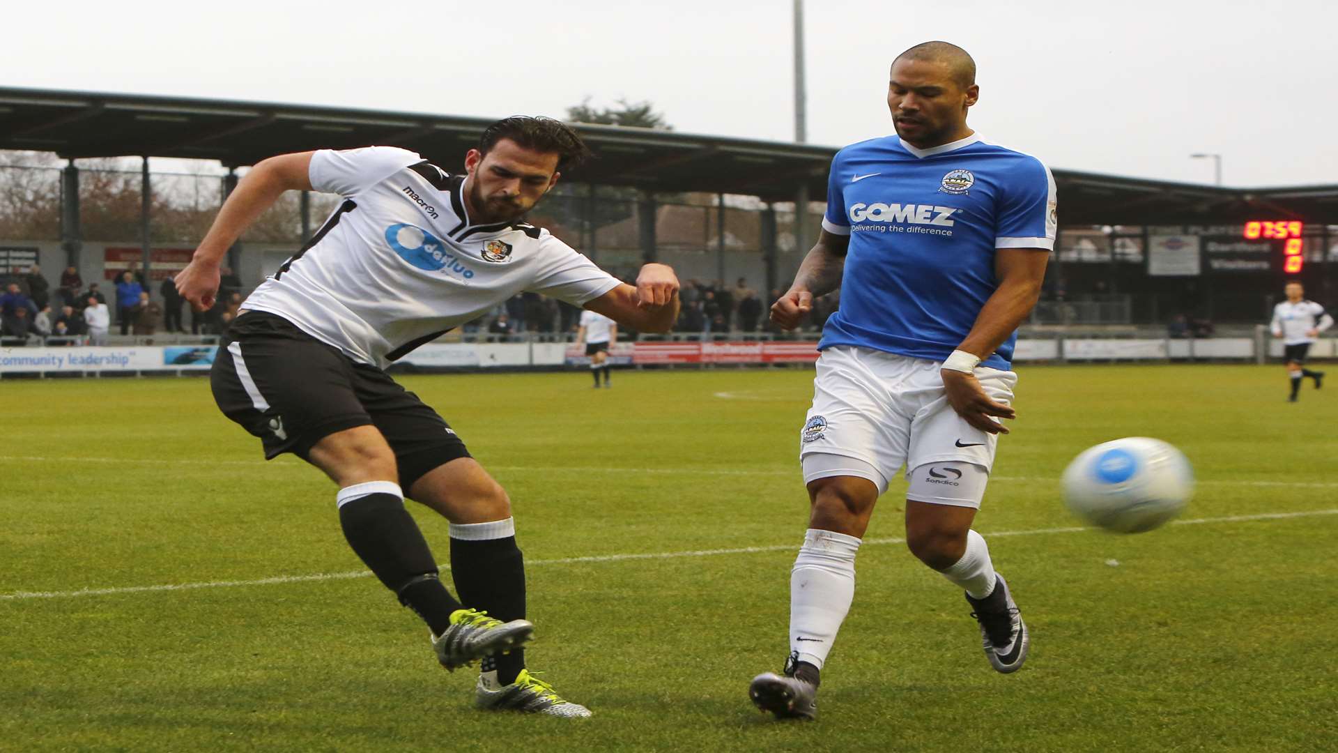 Elliot Bradbrook praised Ronnie Vint (left) for his performances in central defence Picture: Andy Jones