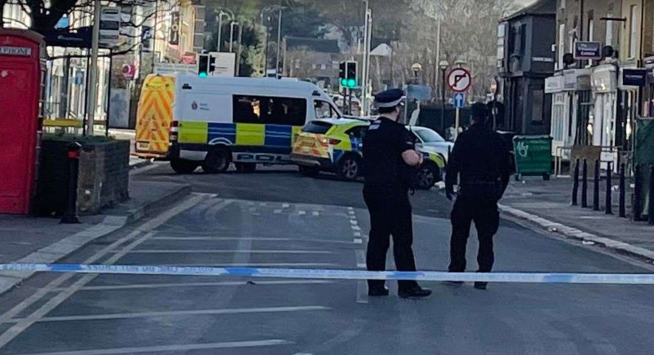 Parrock Street was cordoned off by police for most of the day