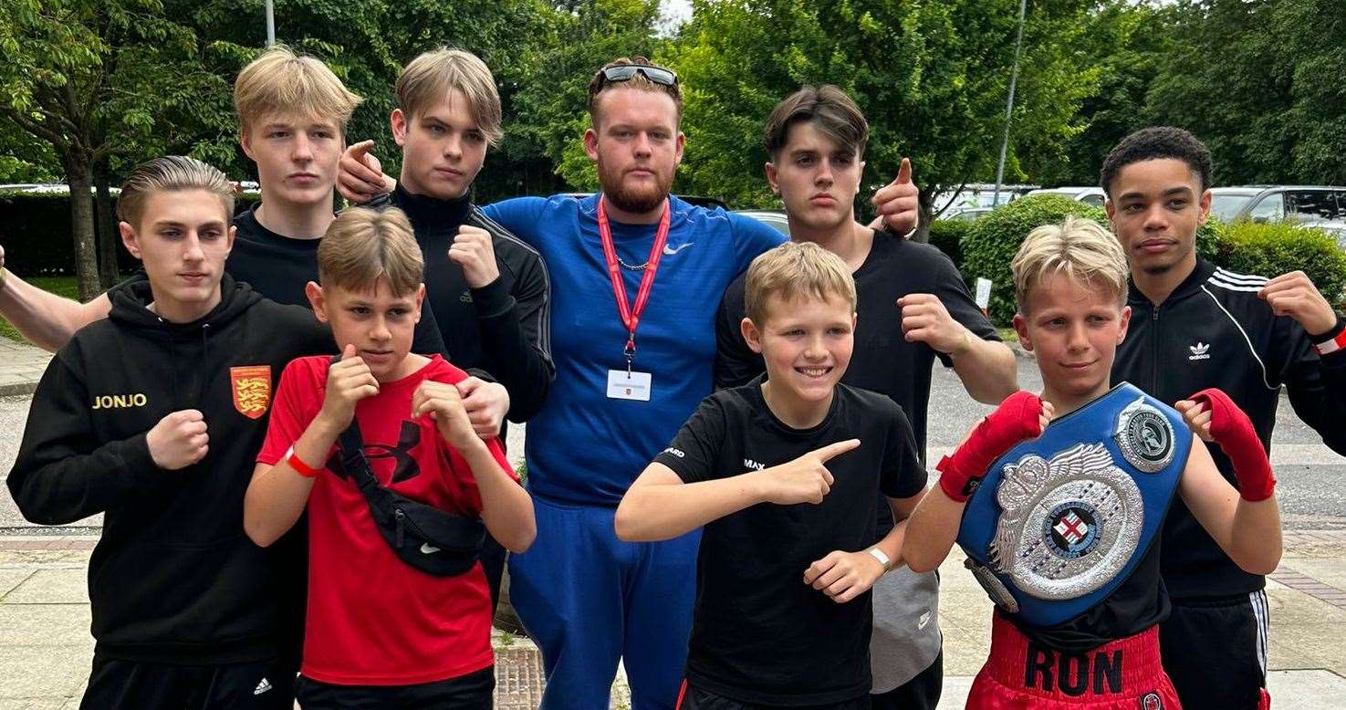 The Leo's Lions ABC contingent at the Amateur Boxing Alliance International Belt tournament in Hertfordshire