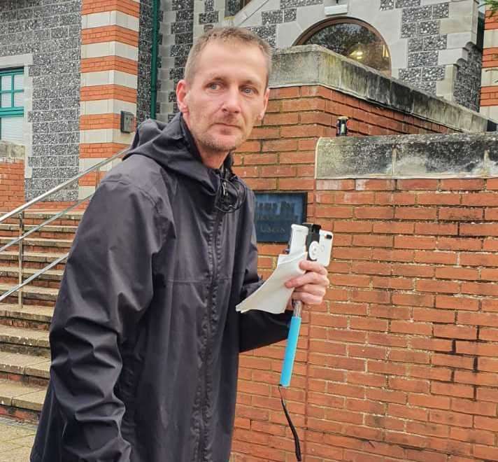 Alan Leggett, aka Active Patriot, at a previous hearing at Canterbury Crown Court