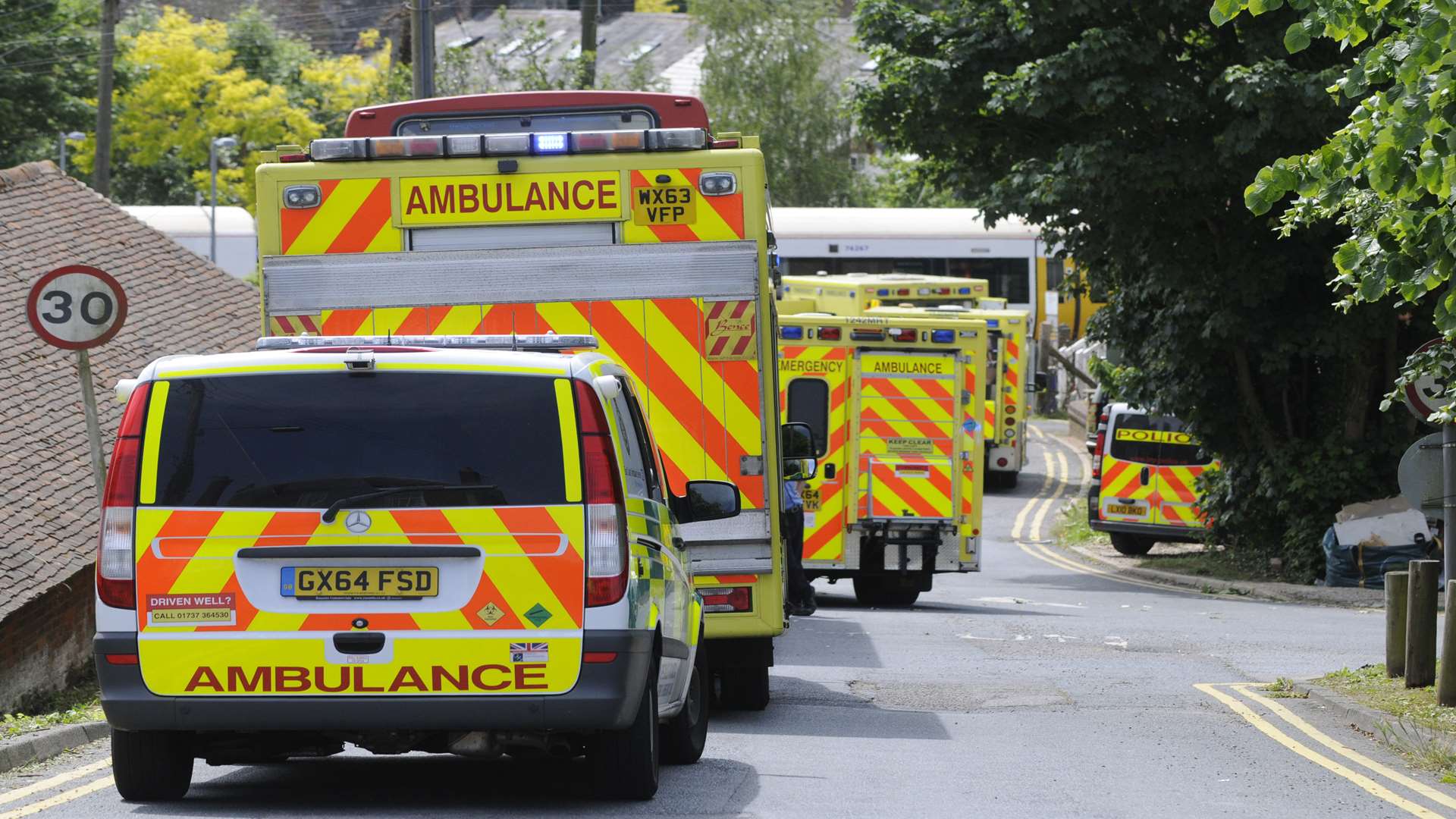 The village was shut off at Ashford Road