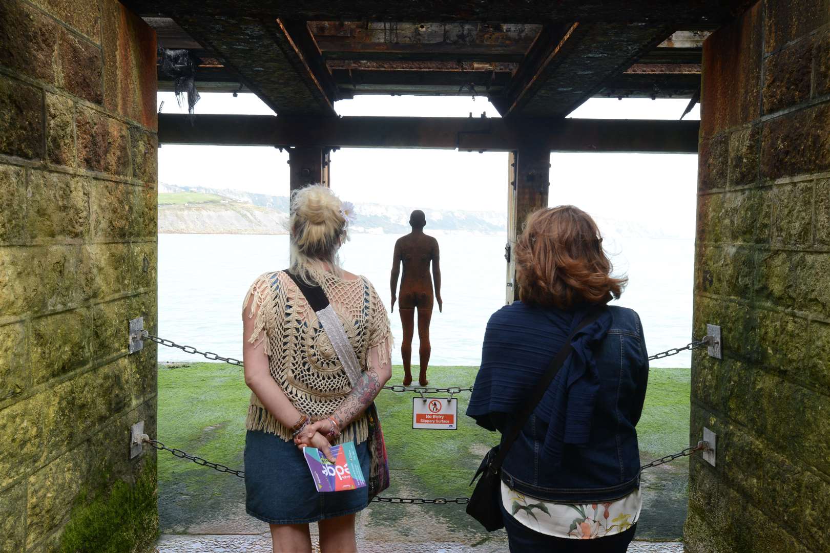 Antony Gormley's statue. Picture: Gary Browne