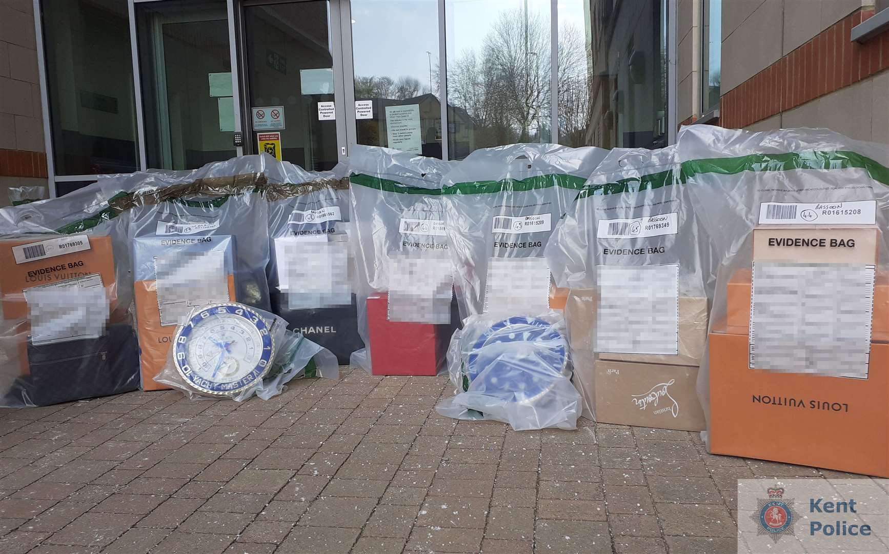 A huge amount of designer goods were seized. Picture: Kent Police