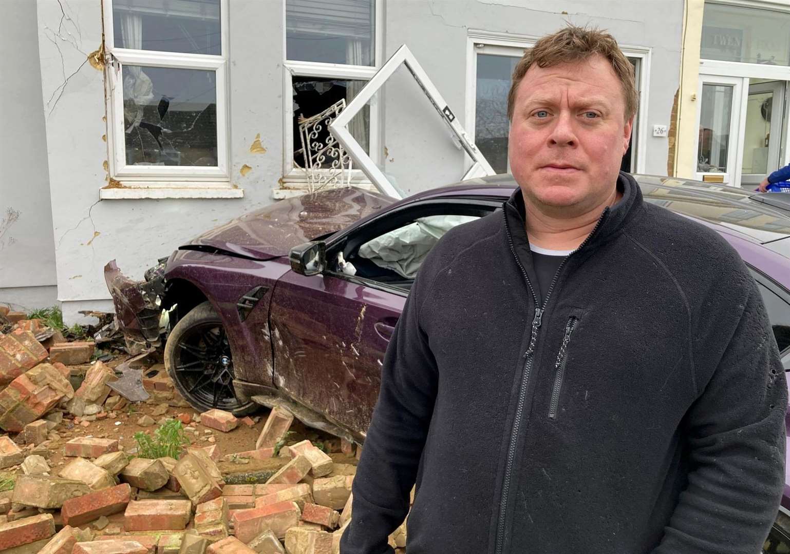 Michael Jacobs outside his home in Minster Broadway. Picture: John Nurden