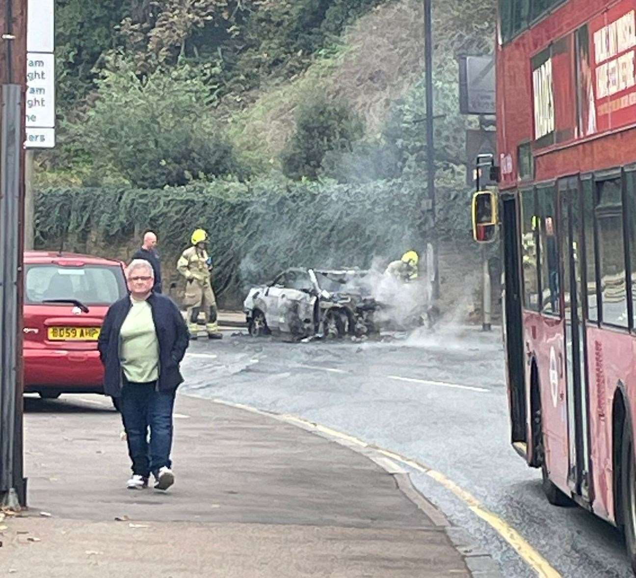 The aftermath of the fire in Crayford High Street in Dartford