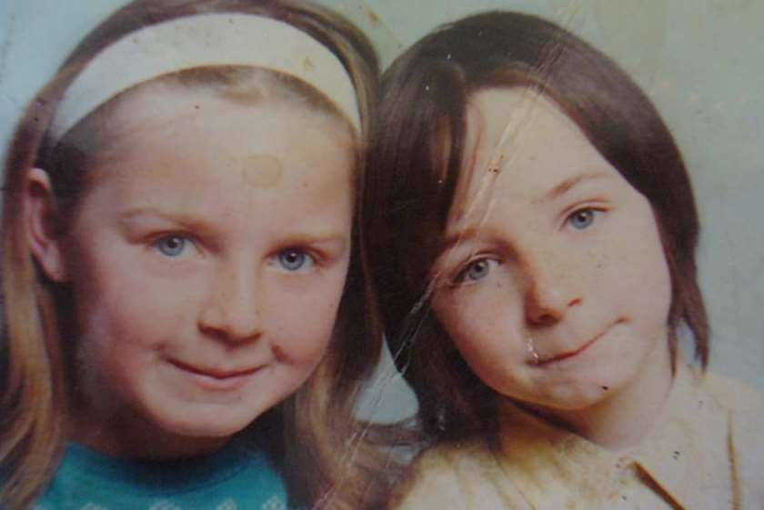 Mary Malkin as a child with younger brother Johnny