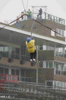 Zipwire at Folkestone Racecourse