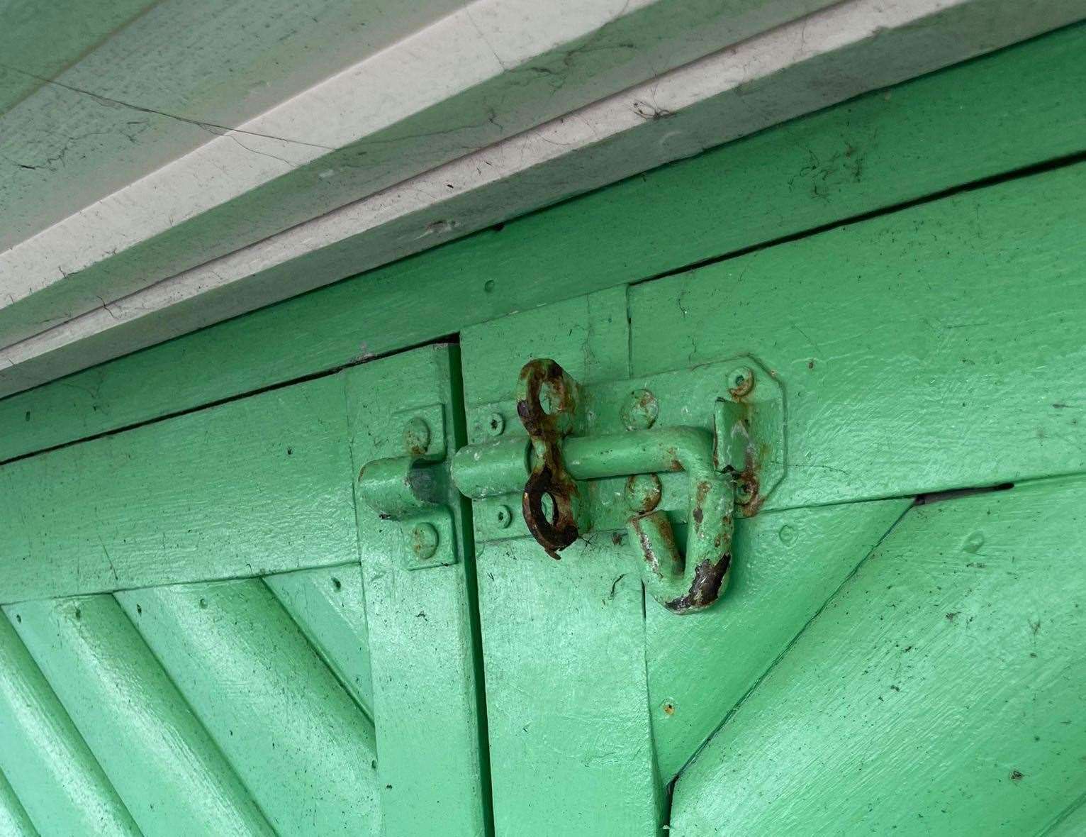 Chris Cornell says his beach hut was damaged and broken in to. Picture: Chris Cornell