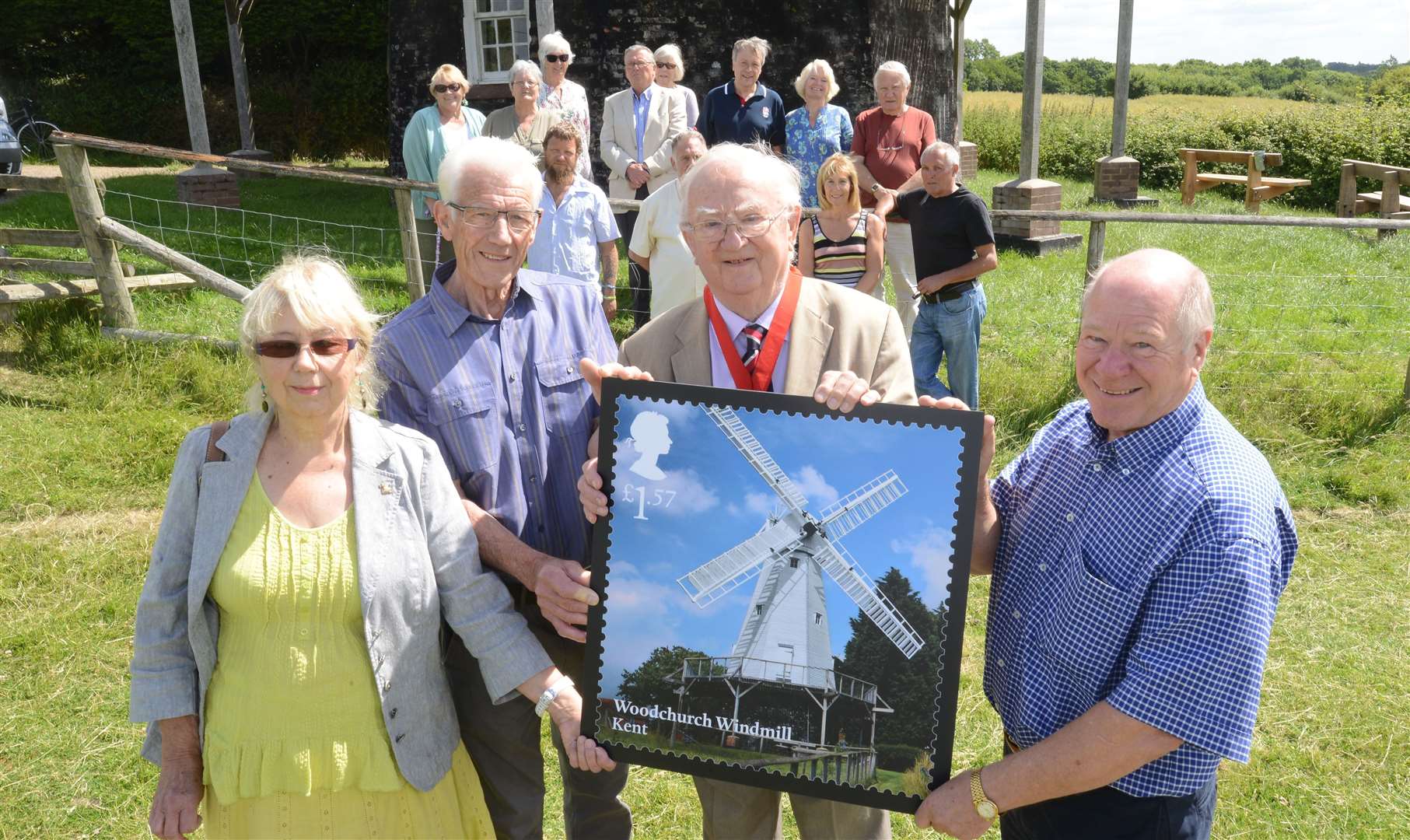 Woodchurch Windmill featured on a Royal Mail stamp in 2017