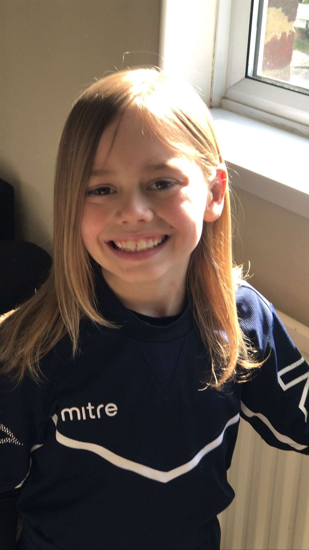 The eight-year-old grew his hair for 18 months. Picture: Charlotte Bilsland