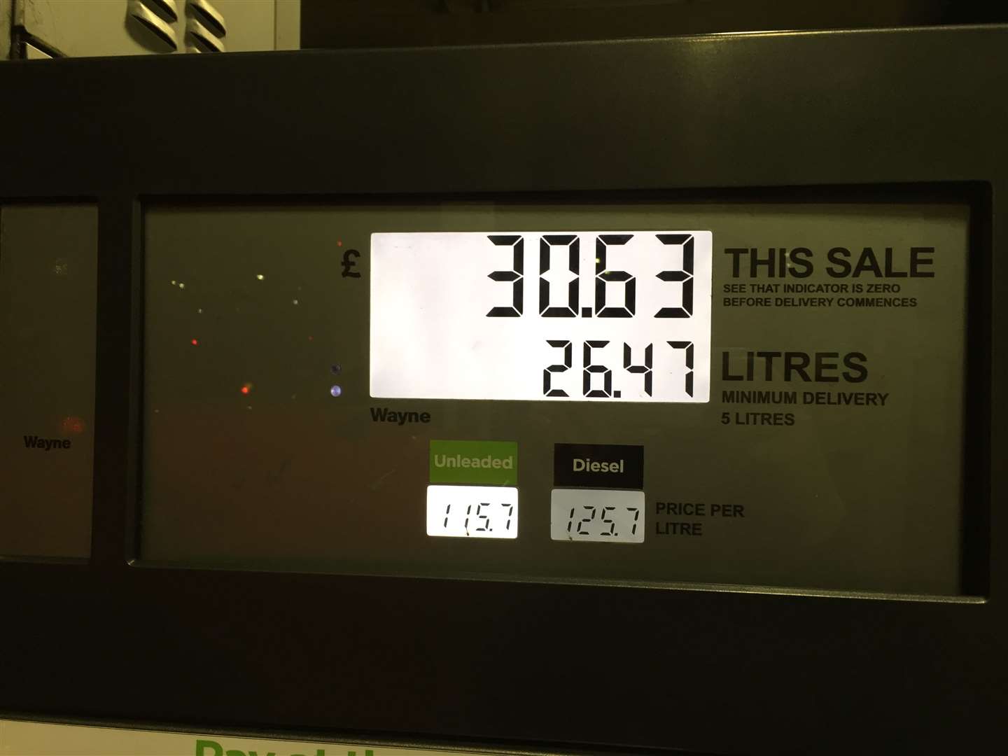 A fault on petrol pumps at Asda in Gillingham saw drivers charged 23p and 30p less than advertised for diesel and unleaded respectively on Monday