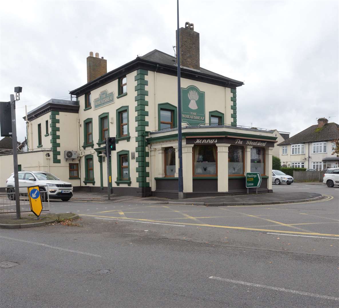 A cyclist was left with serious injuries after a collision with a car near the Wheatsheaf pub in Loose Road, Maidstone. Picture: Chris Davey