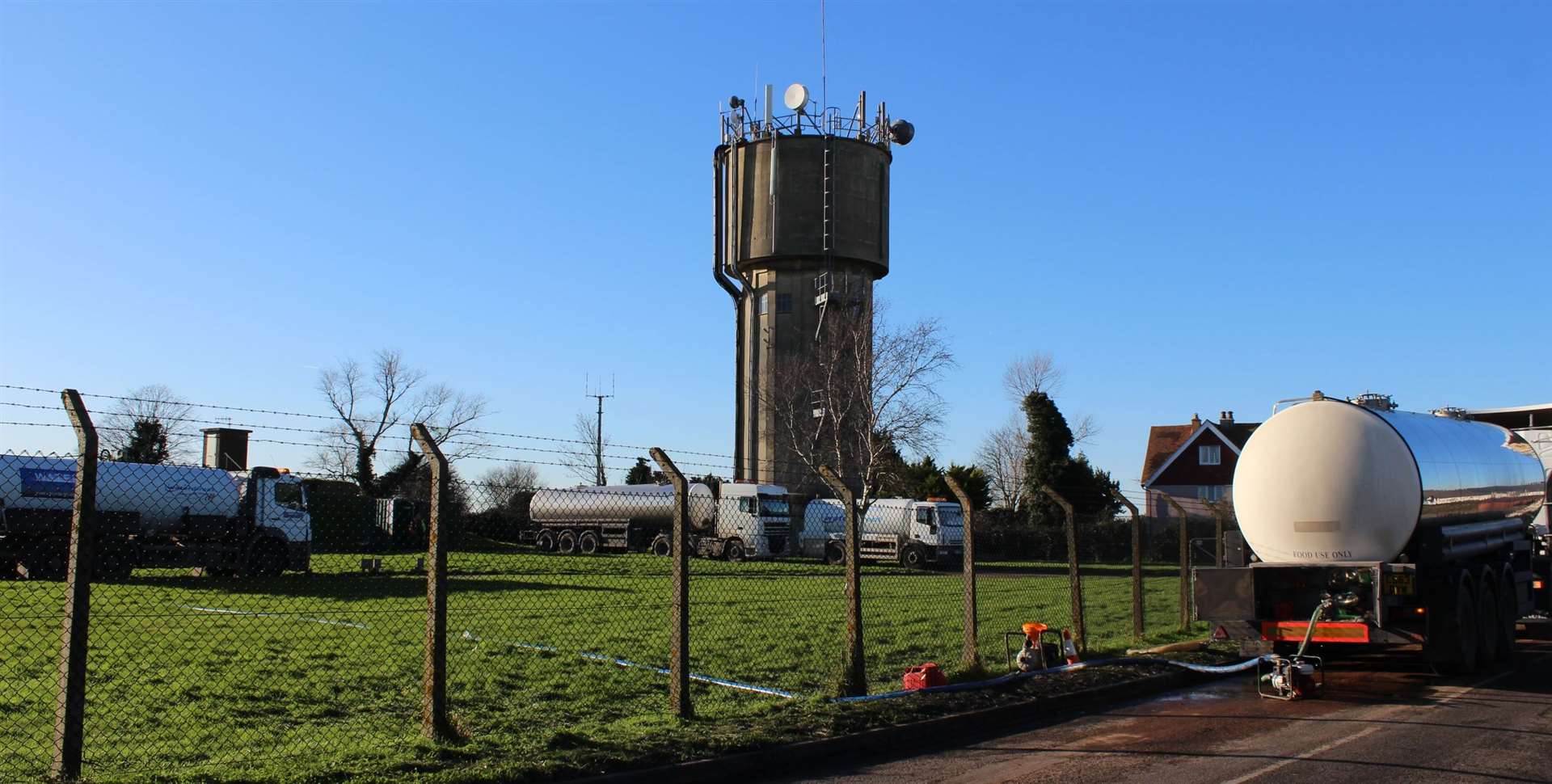 The water tower and reservoir in Eastchurch Road