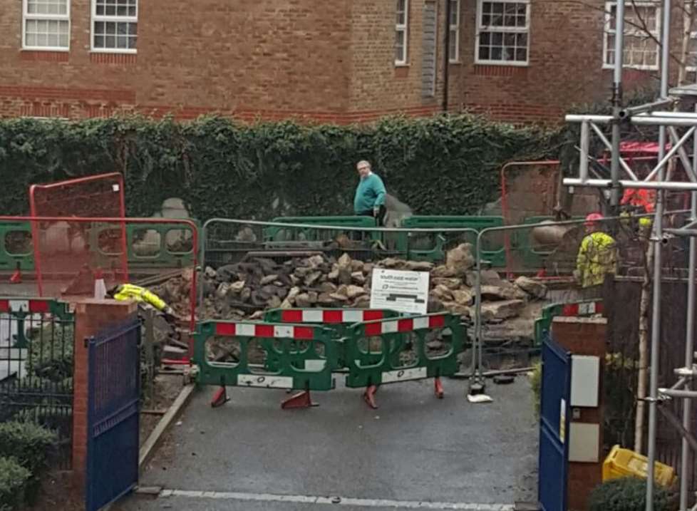 Engineers at the site in Peel Street. Pic: Luke Simmonds