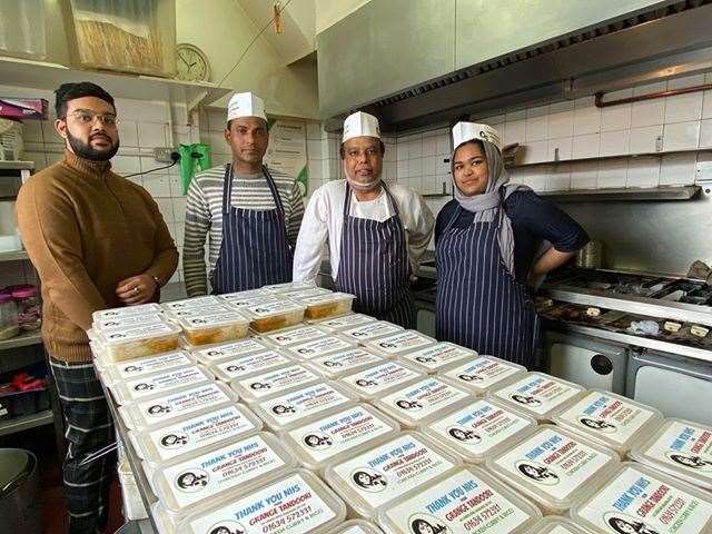 From left: Shakib Uddin, Piyar Ali, Shafique Uddin, Neema Begum from The Grange Tandoori, Grange Road, Gillingham