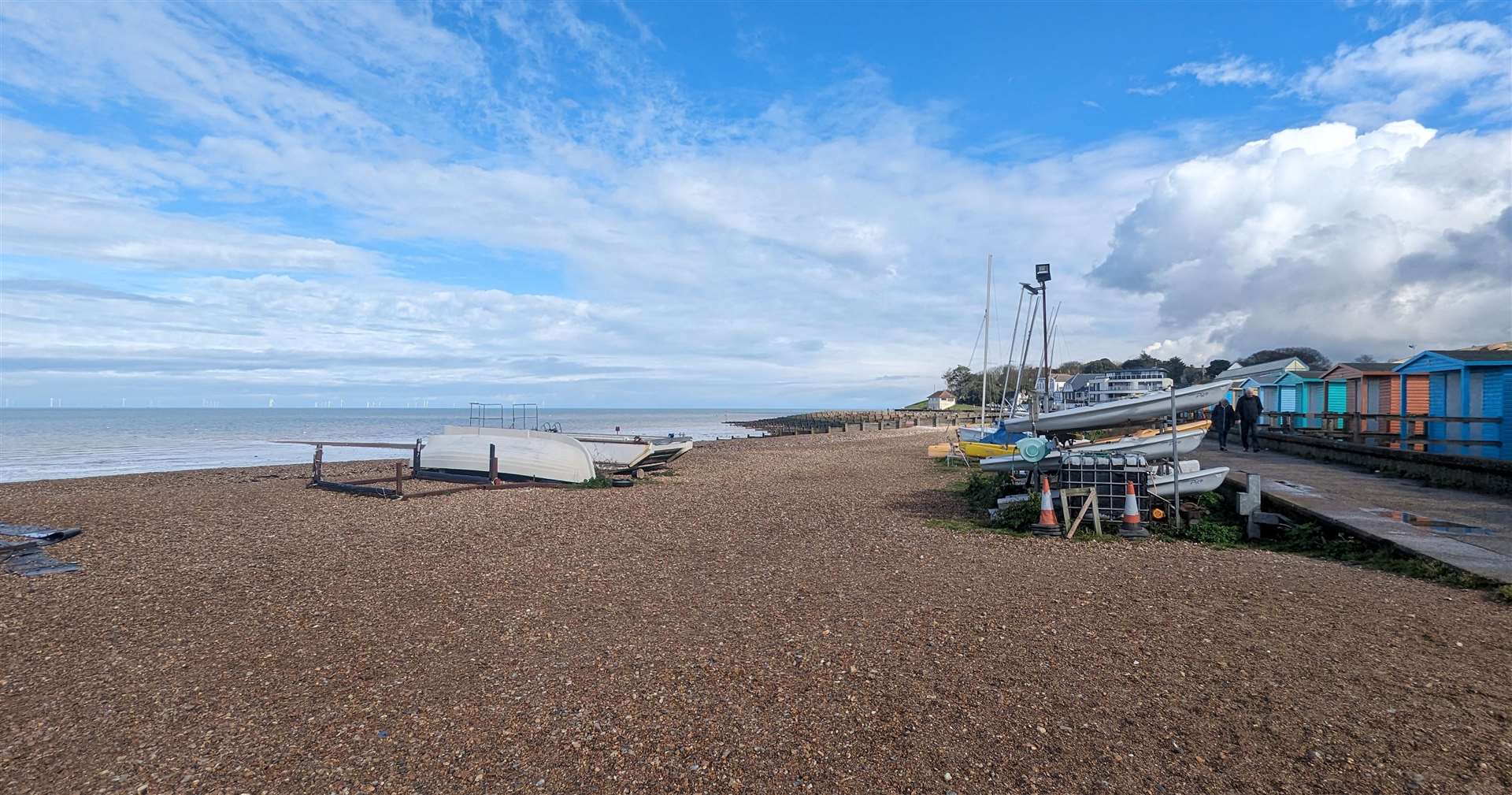 Arriving at the sea shore in Whitstable