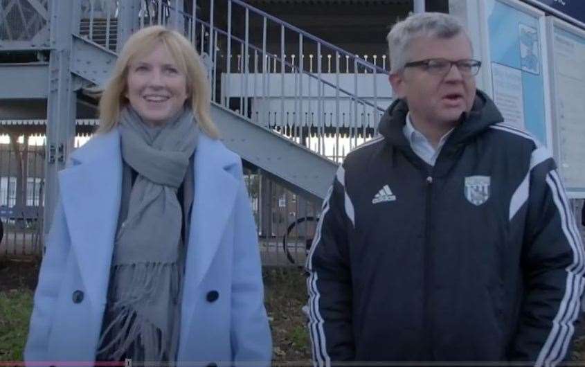 Rosie Duffield with Panorama presenter Adrian Chiles. Picture: BBC (6969489)