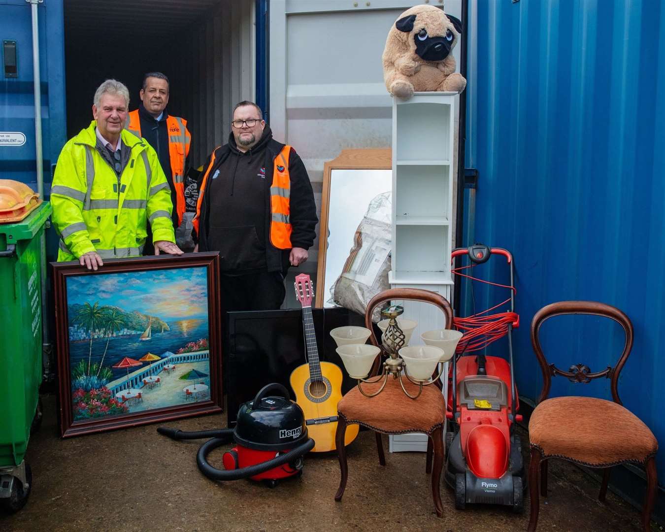 From left, Cllr Phil Filmer, Tahar Trabelsi from Medway Norse and Neil Charlick, chief executive of Gillingham Street Angels