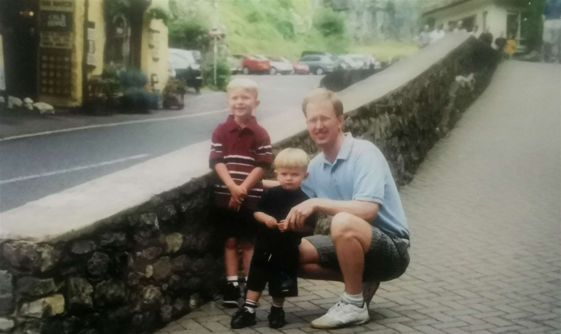 Andrew Cartwright, from Minster, with his son's Ryan and Jac