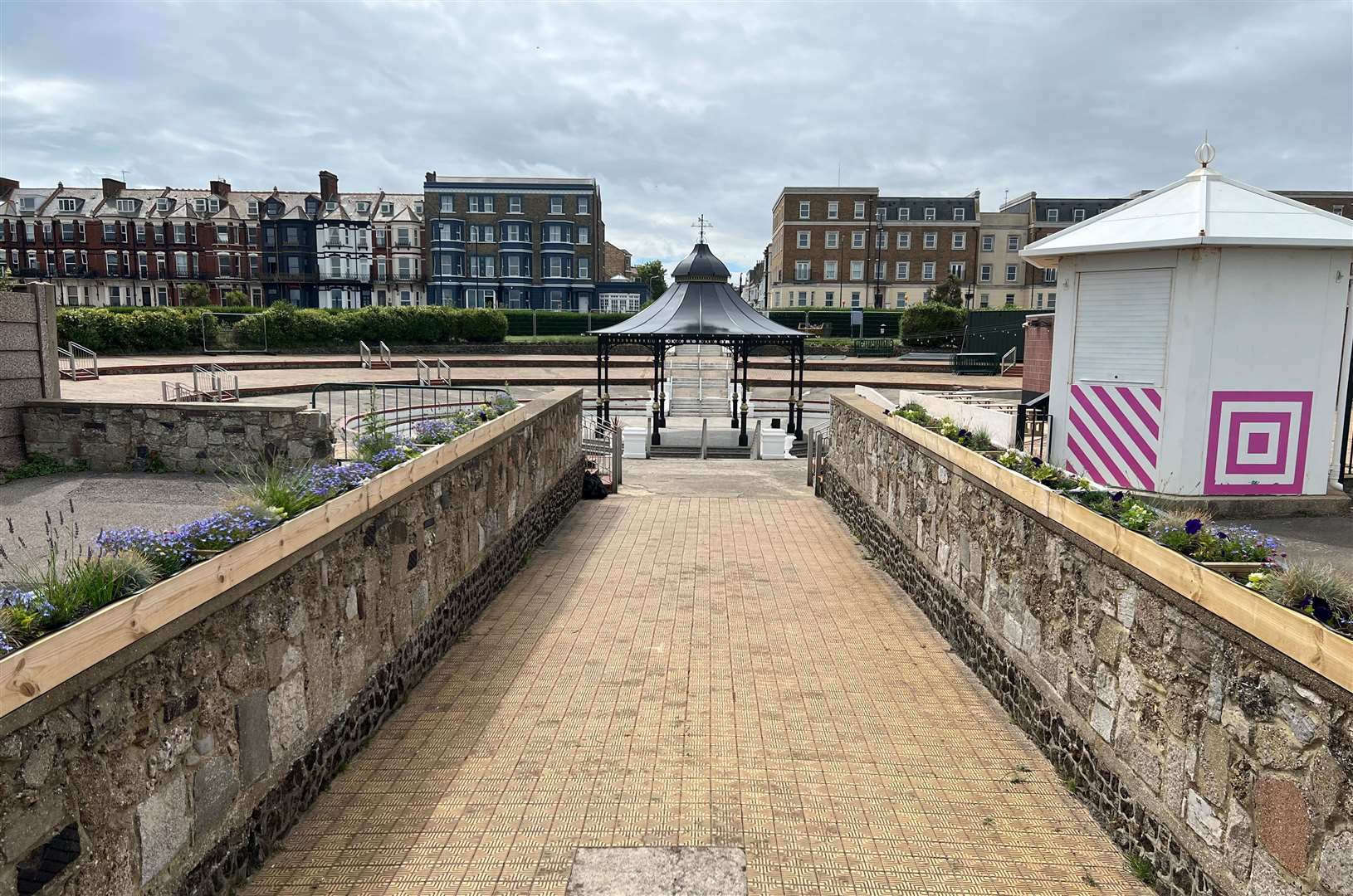 The bandstand at the Oval on the top of the cliffs - once it was an entertainment hotspot during the summer