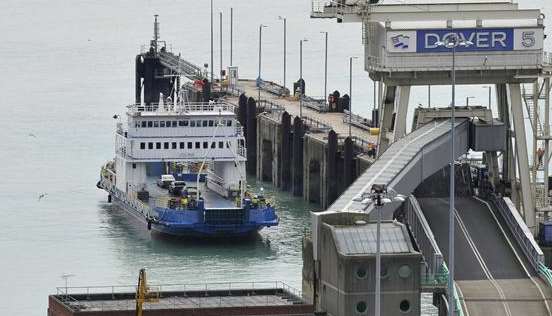 The mv Joline which is used to carry the animals from Dover.