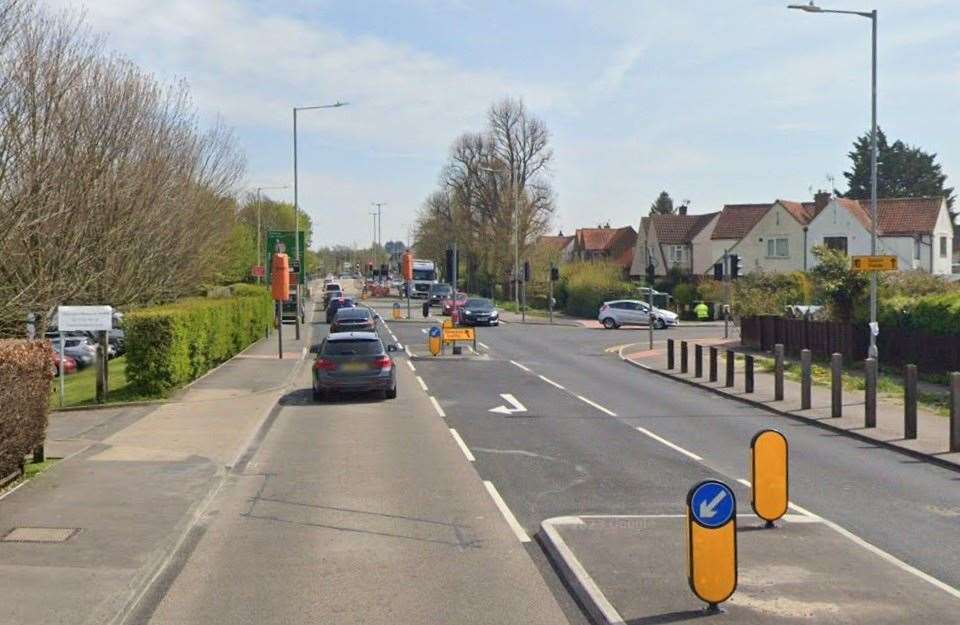 A woman has been hit by a car in Thanington Road, Canterbury. Picture: Google