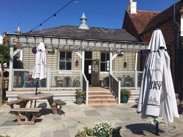 Development of the garden area is ongoing, but there’s already a good sized decked veranda which is perfect for lunch on a sunny day