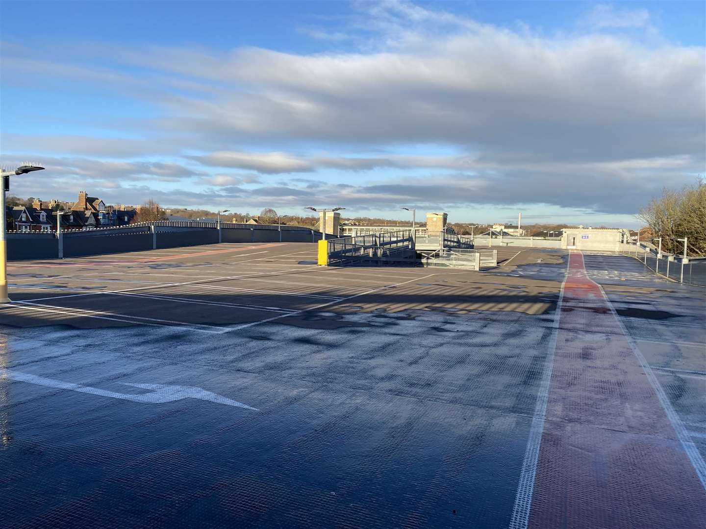 The top deck of the Station Road West multi-storey car park in Canterbury was completely empty last Friday afternoon