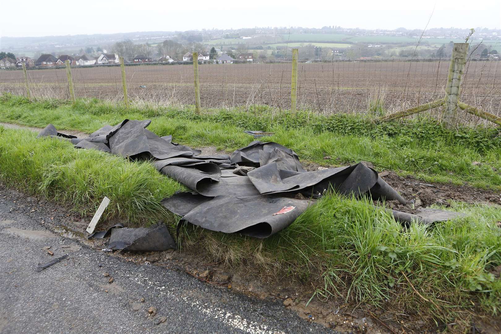 The waste includes roofing felt. Picture: Andy Jones (1482566)