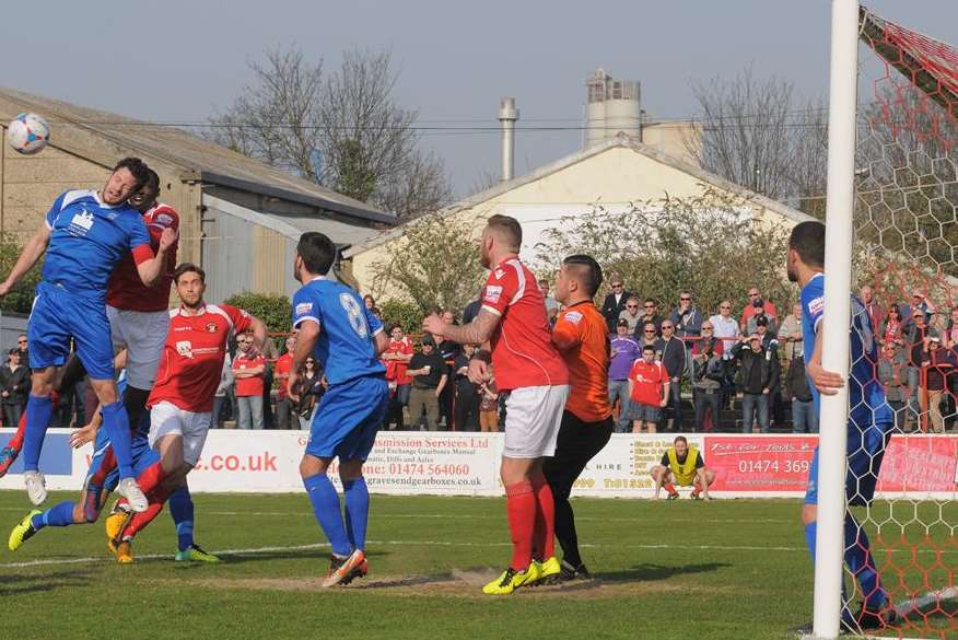 Tonbridge in action against Ebbsfleet