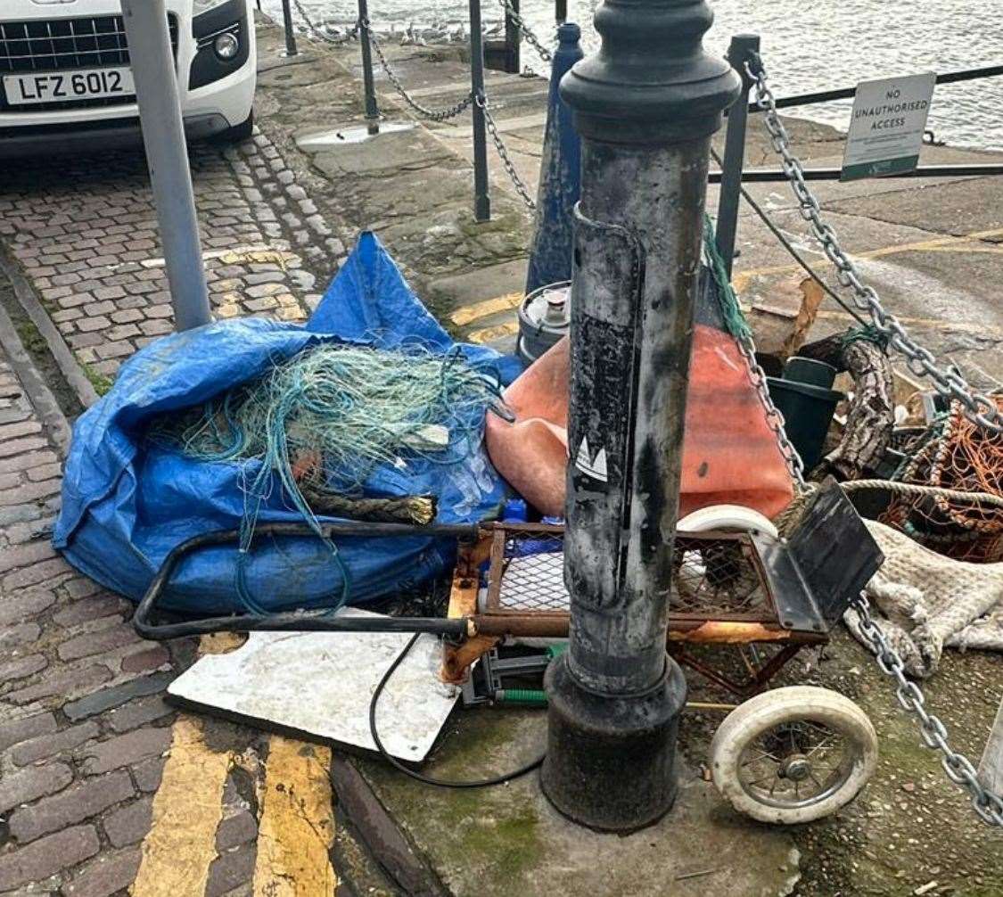 Rubbish has been mindlessly left in The Stade area. Picture: Andy Burnett