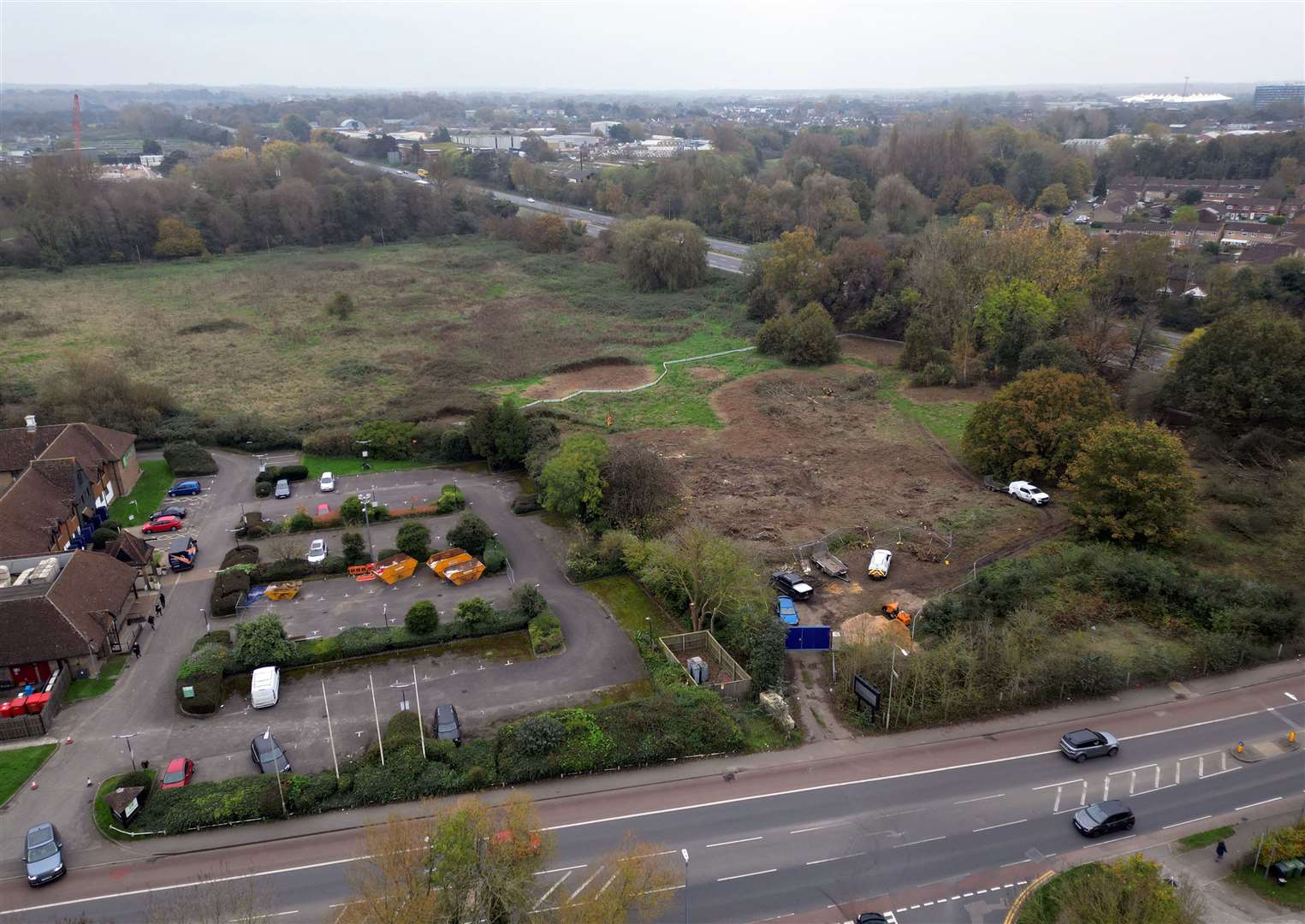 Site of the new Aldi store off Canterbury road, next to the Holiday Inn and the M20. Picture: Barry Goodwin