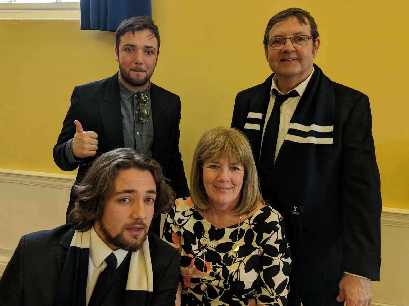 Sons Andrew and Jonathan (left) with parents Martin and Jane Walczak. Picture: Jane Walczak