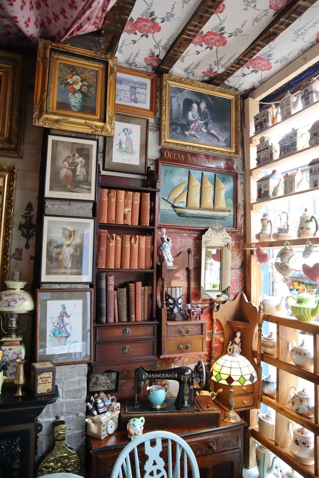 A veritable library of books at the Jacksonwood tea room in Sheerness High Street