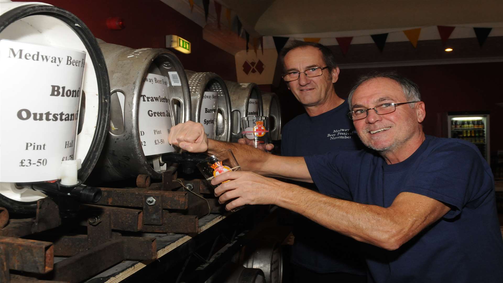 Chris Strachan and Mick Evans serve up the ales