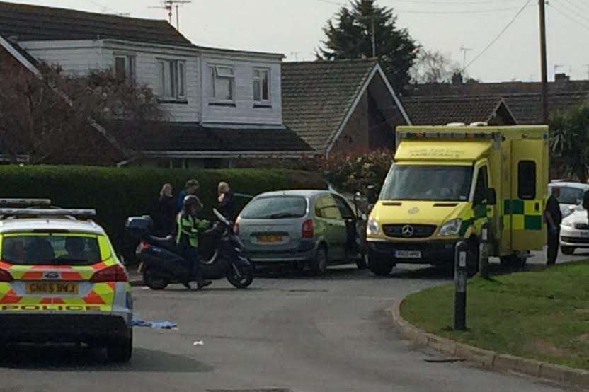 A horse was seriously injured after being hit by a car in Minster