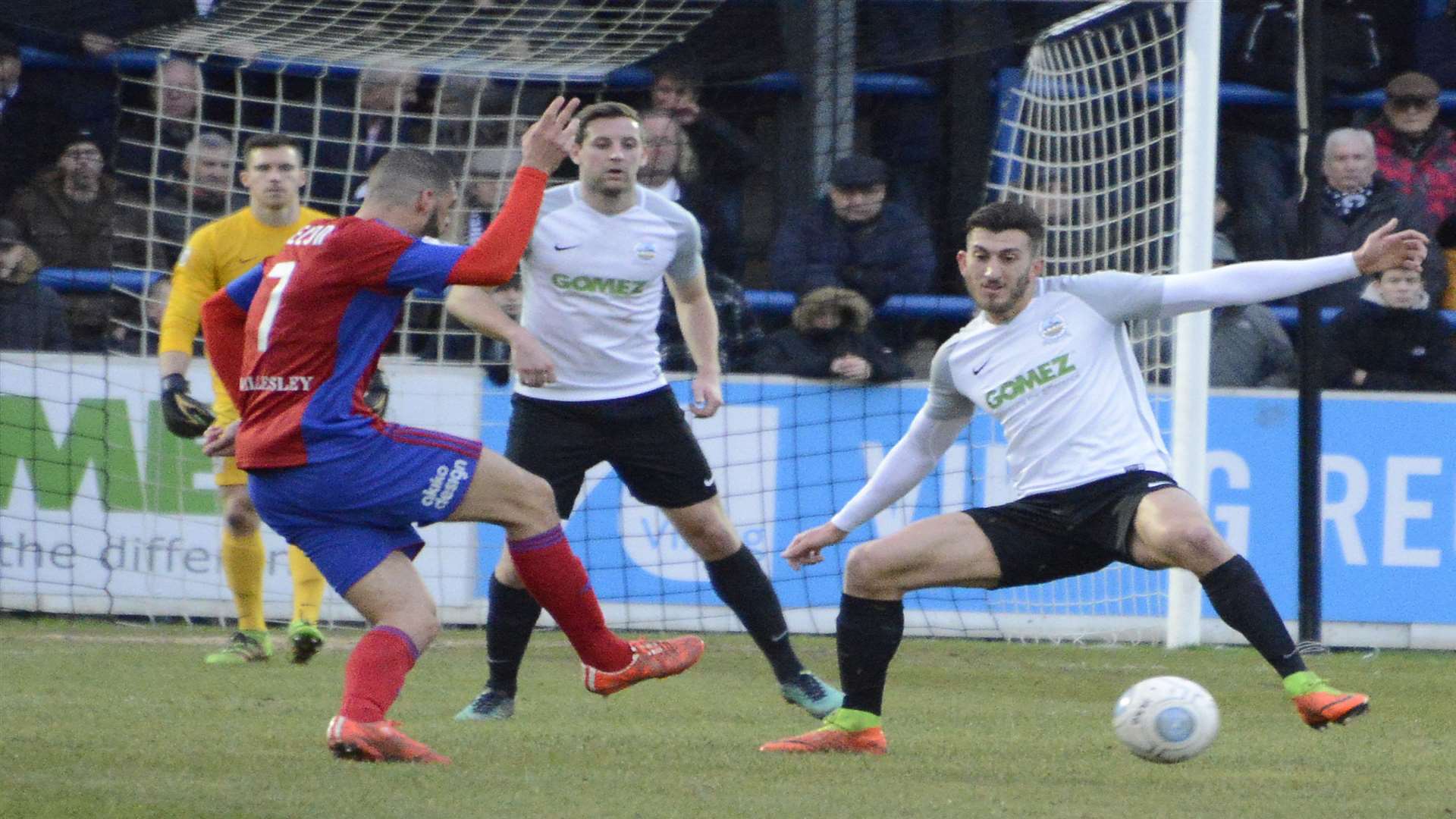 Action from Dover's match with Aldershot. Picture: Paul Amos