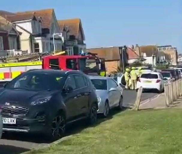 Police and fire crews in Beacon Hill, Herne Bay