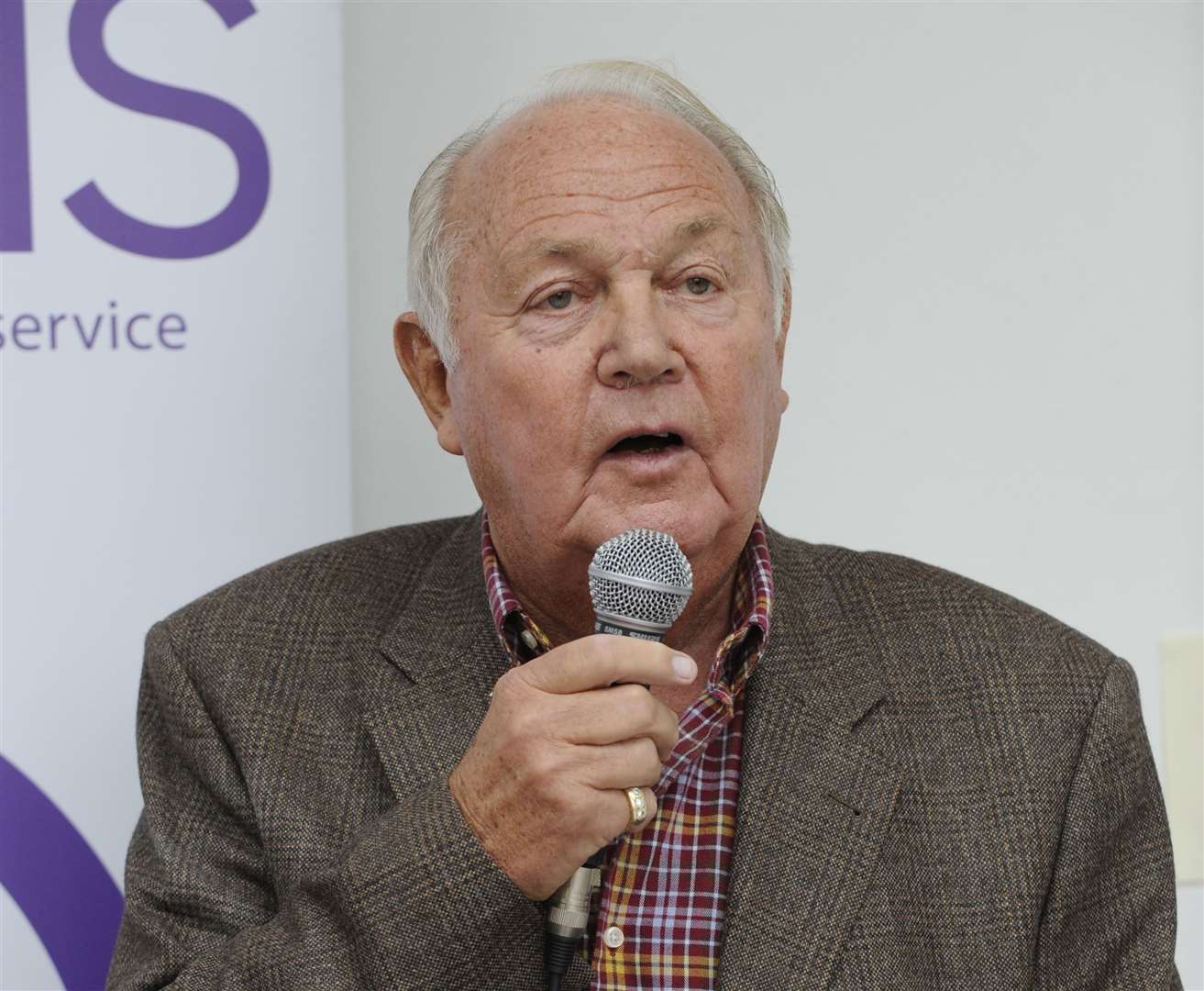 Frank Thorley, who was a prolific fundraiser, playing auctioneer in 2015